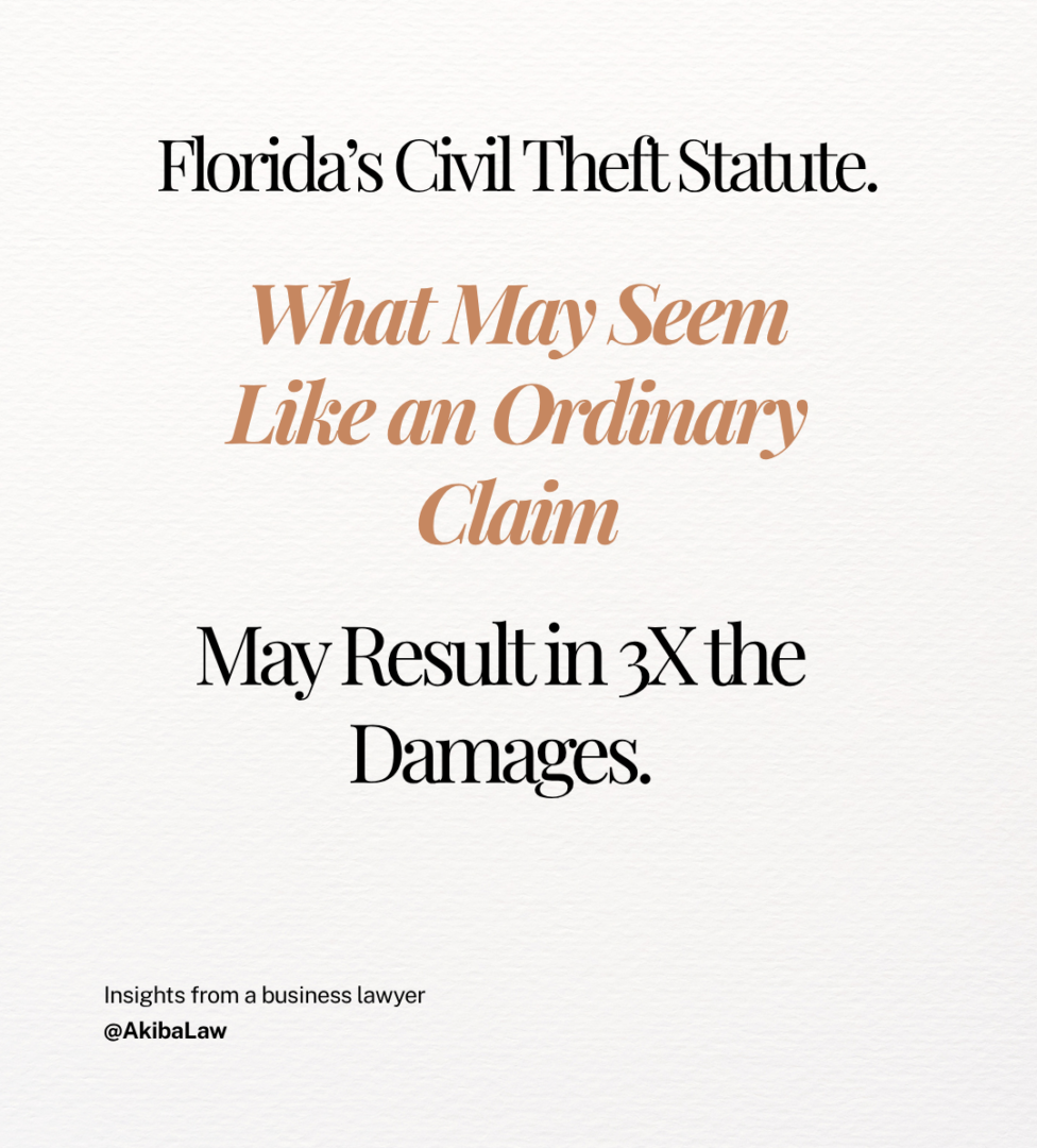 Treble Damages for Civil Theft Claims