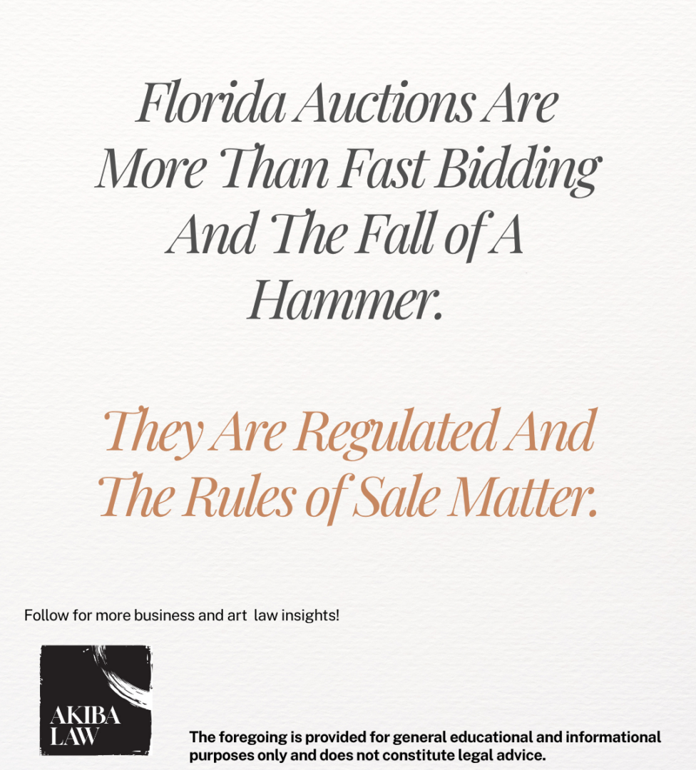 Florida Auctions Are Regulated