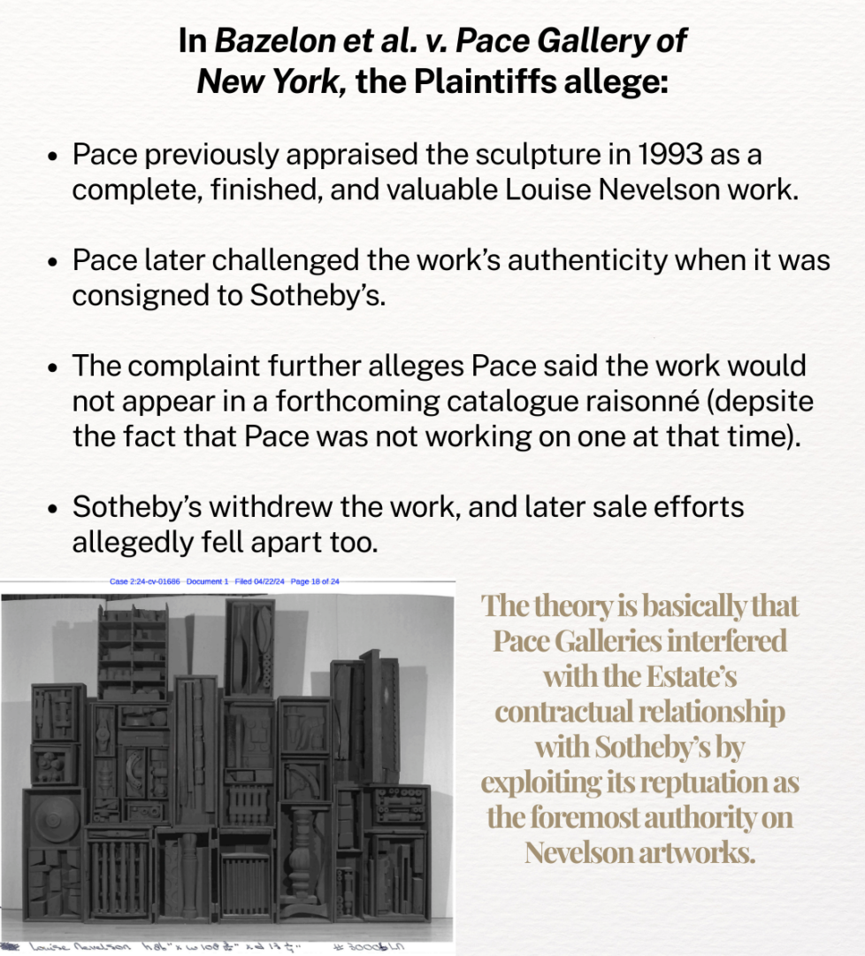 Bazelon et al. v. Pace Gallery of New York