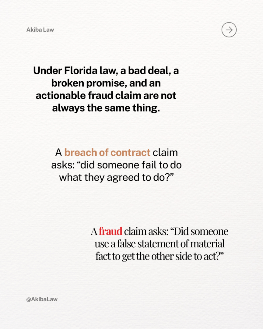 Fraud Versus Other Claims