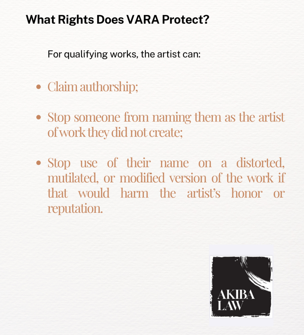 Rights Protected By VARA