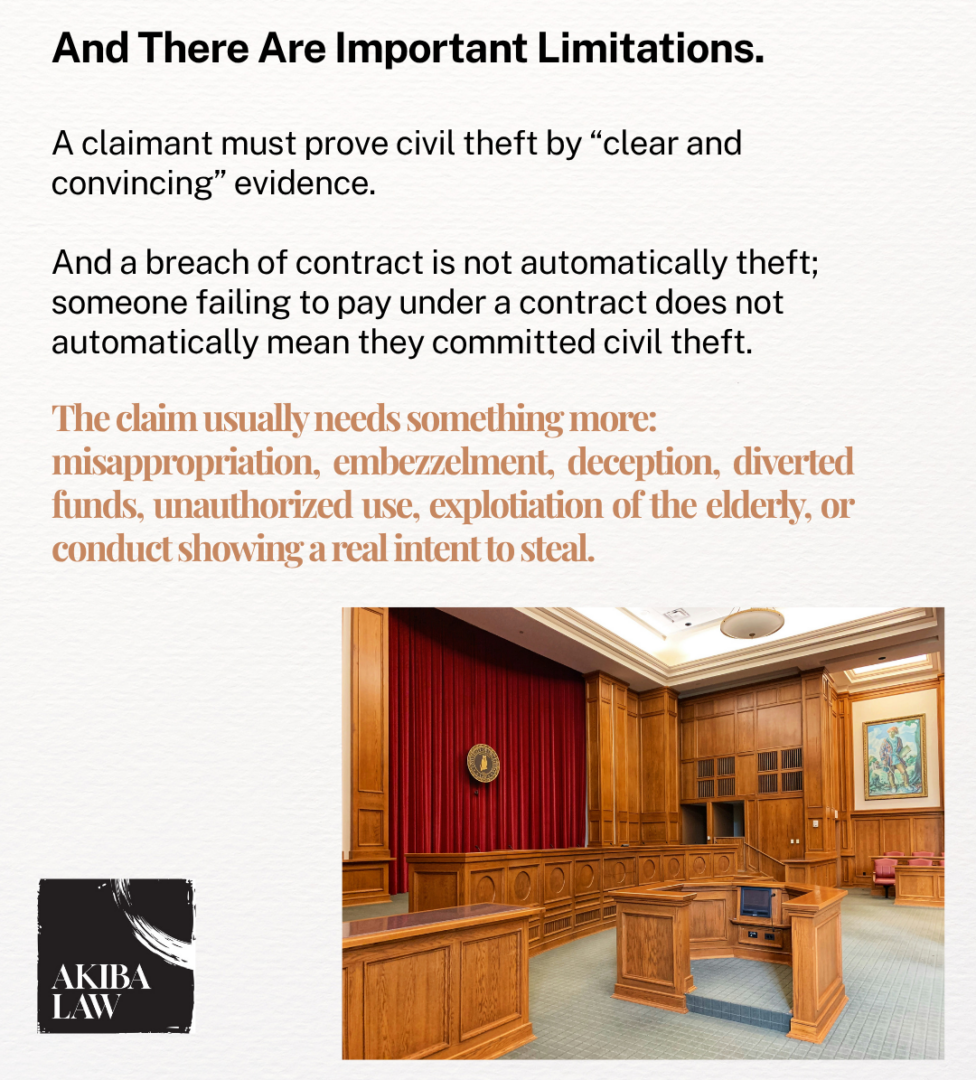 Civil Theft Limitations
