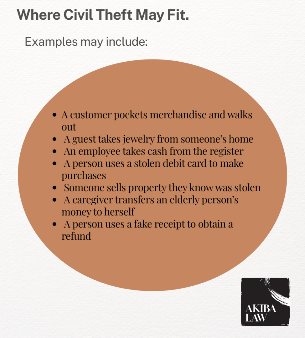 Where Civil Theft May Apply