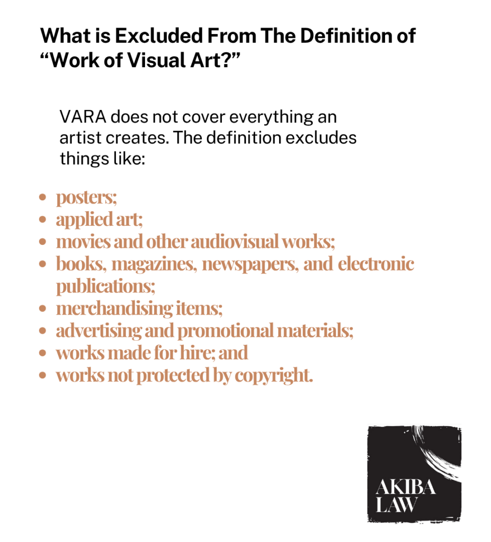 What is Excluded from "Works of Visual Art?"