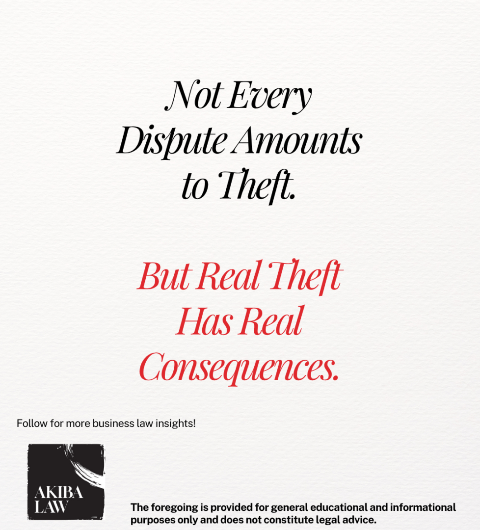 Not Every Dispute Is Theft