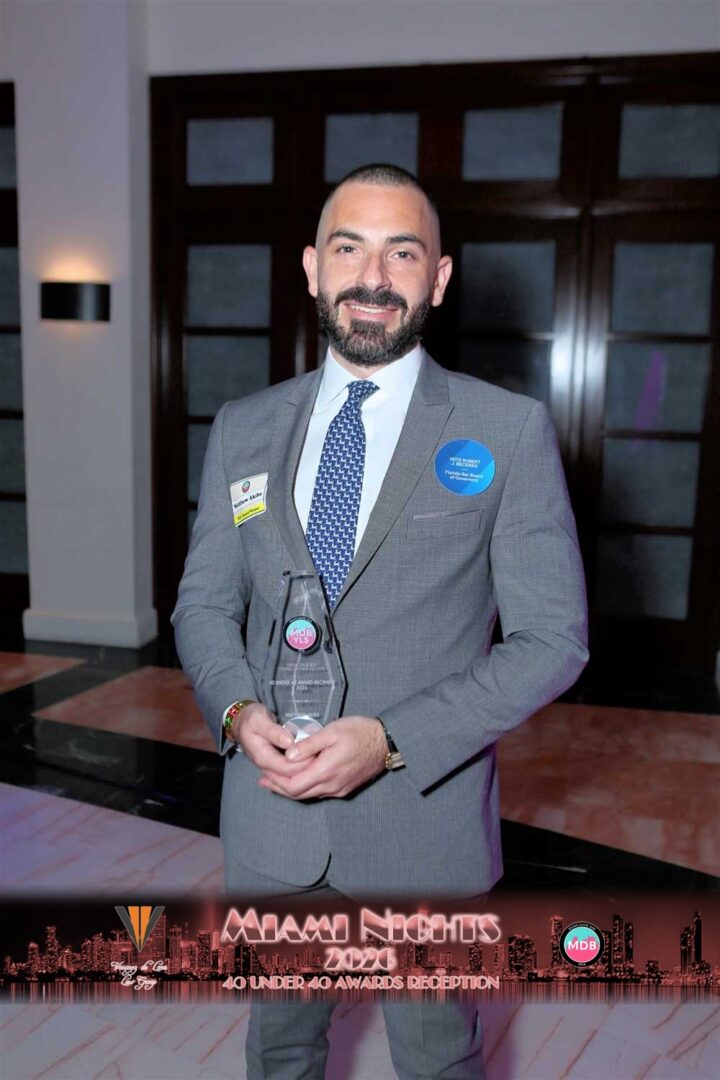 Matt Accepting the Award.